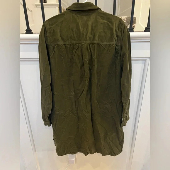 NWT Oat New York Women’s Long Sleeve Denim Collar Shirt Dress - Picture 4 of 5